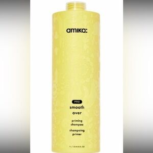 Amika Pro Smooth Over Priming Shampoo 33.8oz / 1L Frizz Control Salon Size